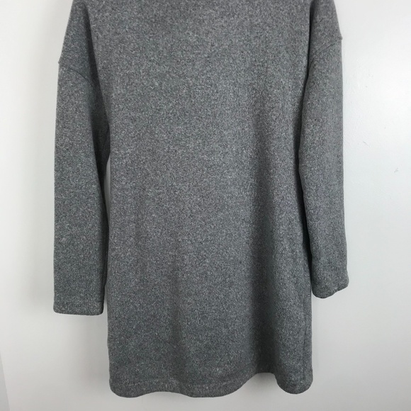 Roots Jersey Fabric Grey Snap-Button Coat - Picture 6 of 8